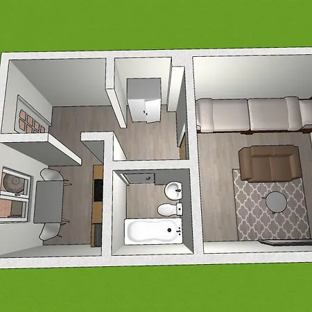 Emas 3 Mit 2 Einzelbetten, Kueche, Wlan, Tv Appartement Krefeld