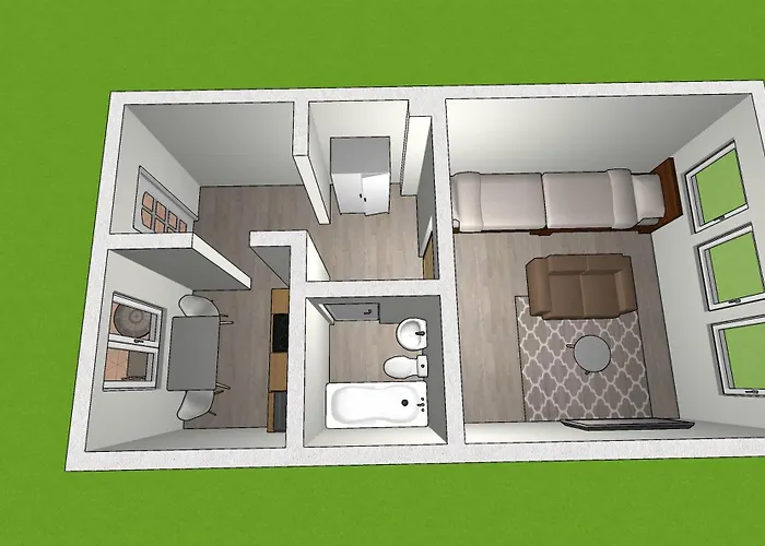 Emas 3 Mit 2 Einzelbetten, Kueche, Wlan, Tv Appartement Krefeld